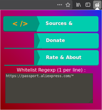 Add a whitelist to 'Ignore X-Frame-Options'