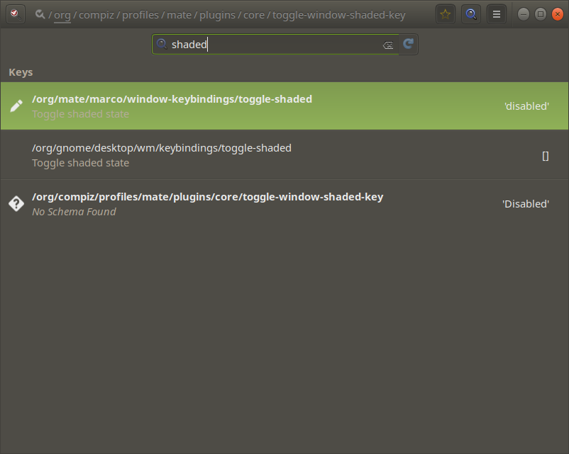 Search for 'shaded' in dconf-editor