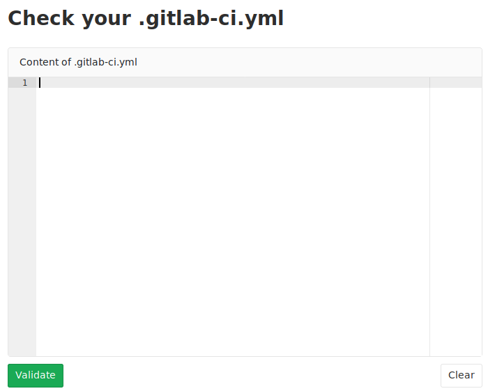 Verify .gitlab-ci.yml online