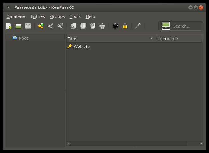 Screenshot of KeePassXC