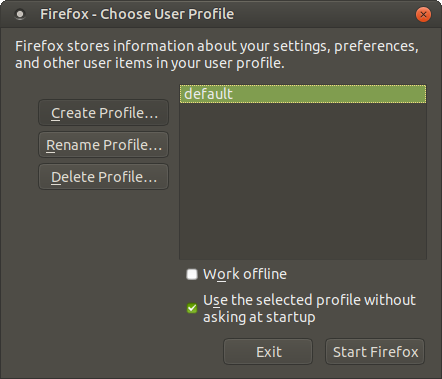 Firefox Profile Manager