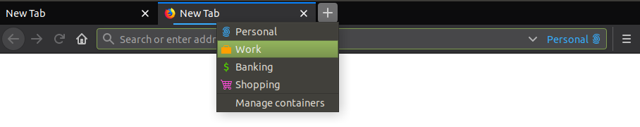 New Container Tab